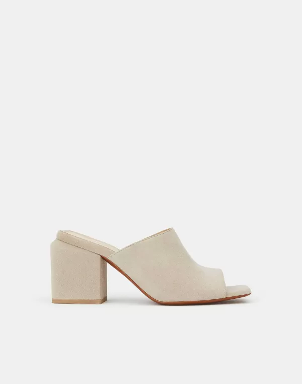 Women Lafayette 148 New York Suede Heeled Mule